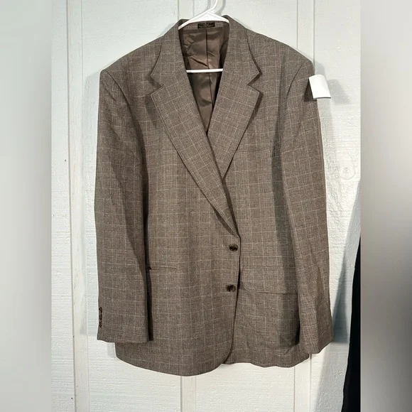 John L. Blair Personal Choice Brown Men’s Sport Coat No SZ See  Measurements EUC