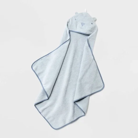 Cloud Island Baby Hooded Towel Blue: Cotton‎ Terry, Animal Pattern, 30