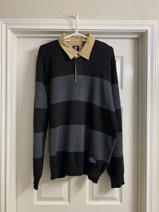 Chaps Brand Men's Black and Gray Sweater, Size XL (NWT)