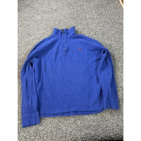 Polo Ralph Lauren 1/4 Zip Sweater Men's Size XL Blue