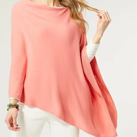 Lightweight Poncho | Light Coral