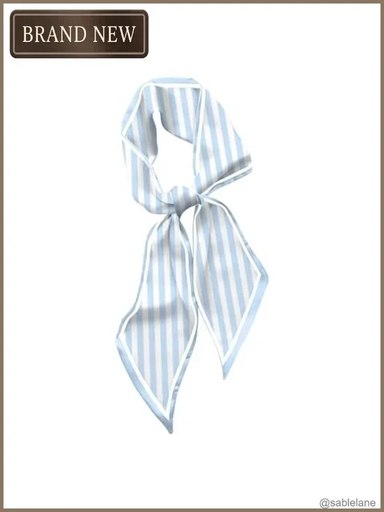 Satin Silk Feeling Long Scarf for Hair Neck Handbag Aesthetic