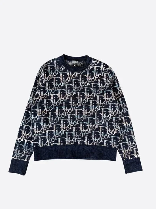 Dior Navy Oblique Wool Sweater