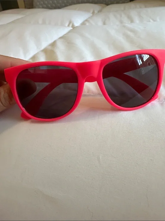 Neon Pink Atlanta Braves Sunglasses with Dark Lenses