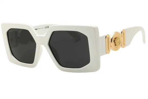 NWT Versace 0VE4478U-314/87 White Oversized 55mm Sunglasses