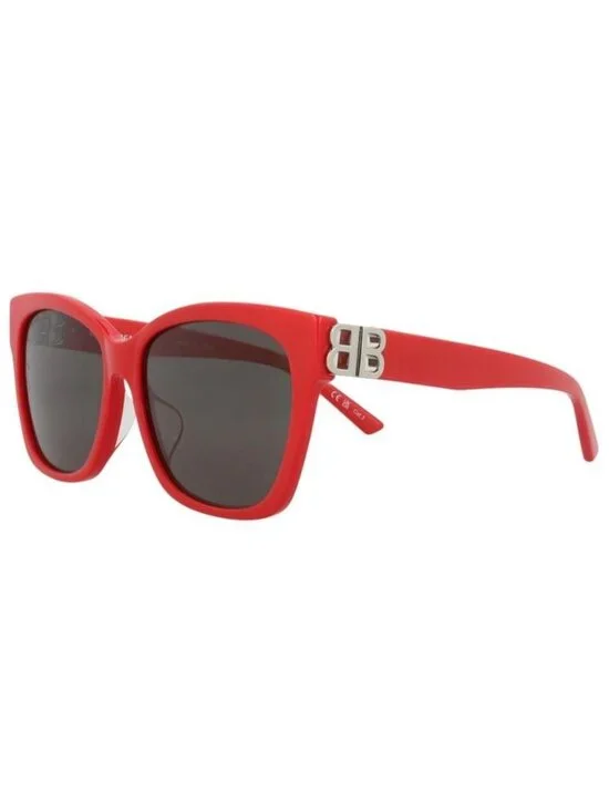 New Balenciaga Womens Cat Eye Red Silver Grey Fashion Designer Sunglasses