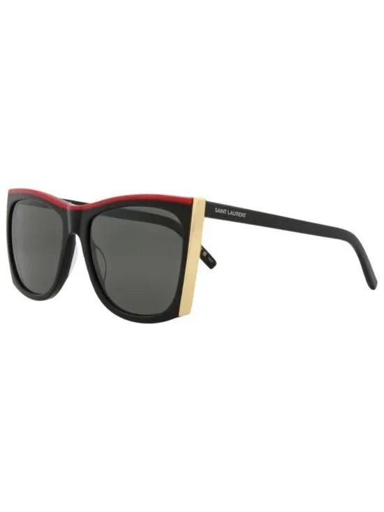 New Saint Laurent Womens Square/Rectangle Black Black Grey Fashion Designer Sung