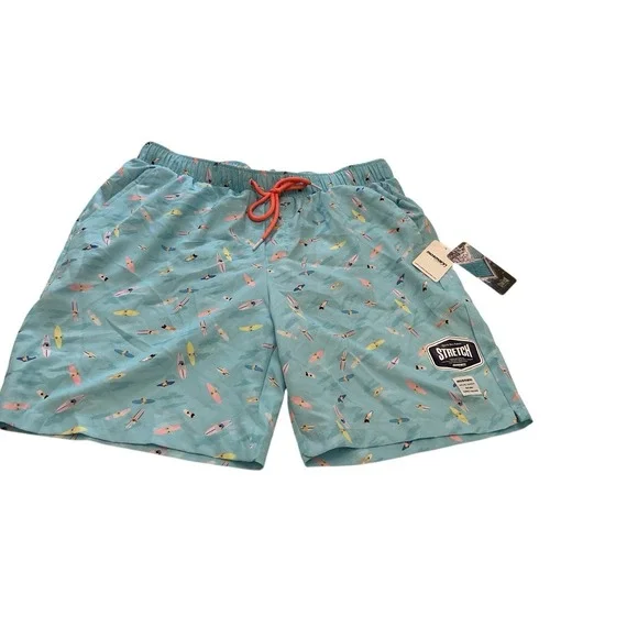 New‎ W/Tags Mossmann Austrailia Surfing All Over Print Swim Trunks Men's L