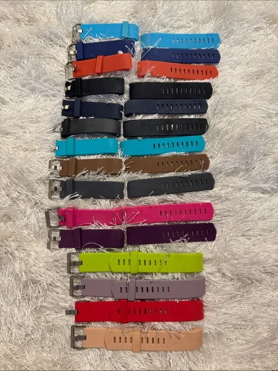 Interchangeable Silicone Charge 2 Tracker Watch Straps - Bright Multi-Color Pack
