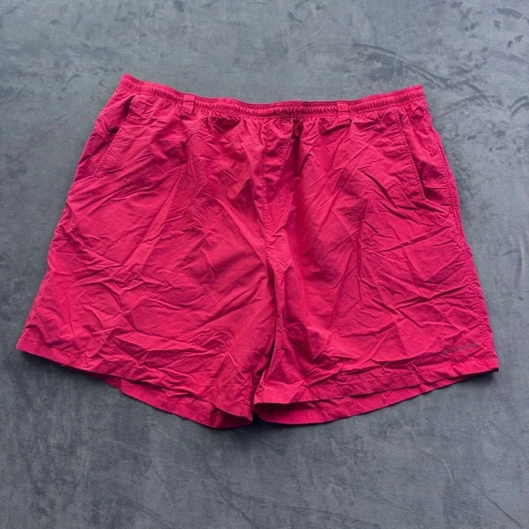 Columbia PFG Backcast III Water Shorts Mens 4X Red Mesh Lined Nylon Swim Trunks