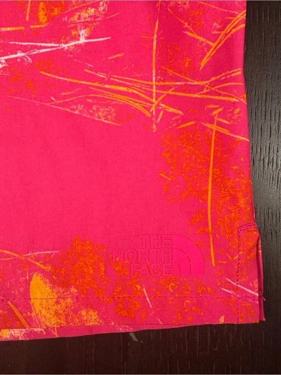 The North Face Hot Pink & Orange Printed Board Shorts