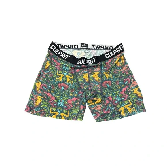 Culprit Underwear Mens XL Lady Garden Floral Multi Micro Modal Boxer Briefs