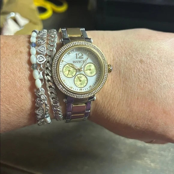 Invicta Bolt Women's Watch‎ w/ Mother of Pearl Dial - 36.5mm, Gold, Steel