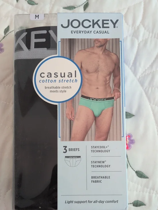 Jockey Everyday Casual Briefs - Black & Mint Green