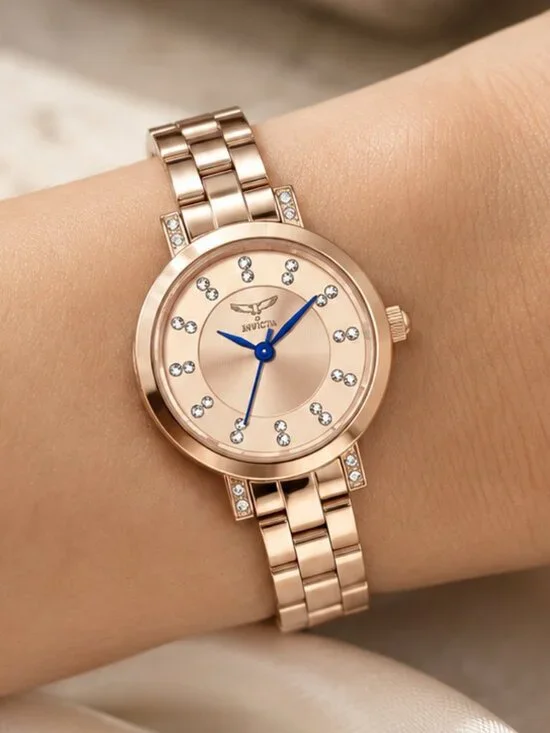 Invicta Angel 69070 Women’s 25mm Rose Gold Quartz Bracelet Watch NIB