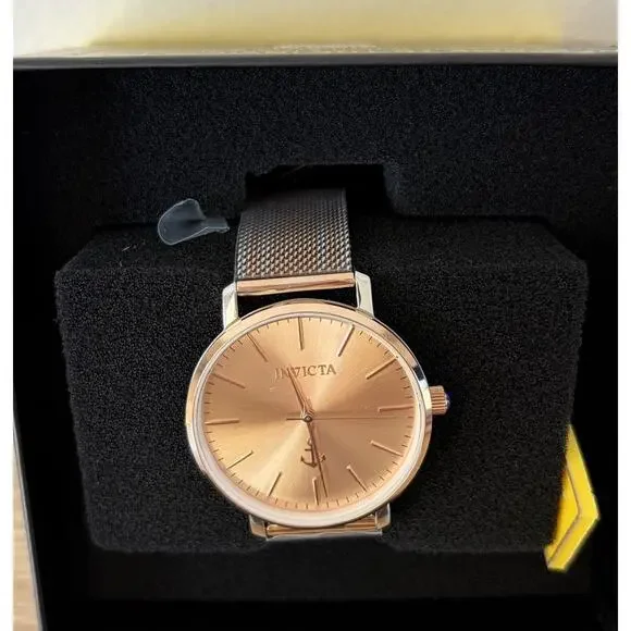 Invicta Lady 38 mm Stainless Steel Rose Gold +‎ Steel Rose Gold Dial Pc21 Quartz