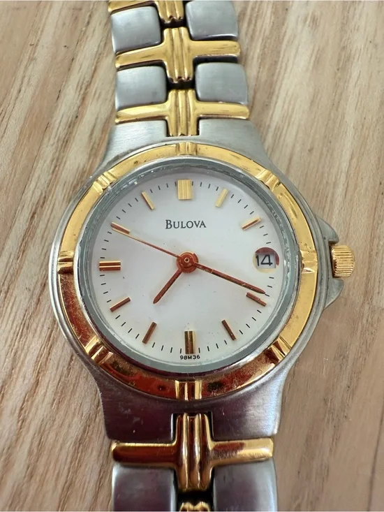 Bulova ladies two tone classics watch NEW BATTERY