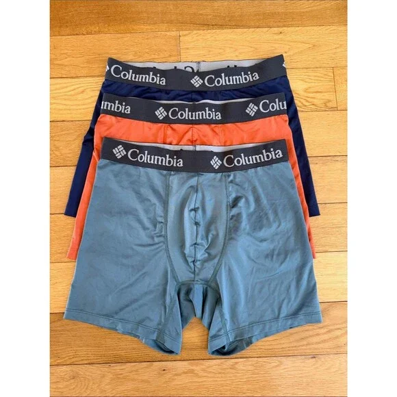 Columbia Men’s Boxer Briefs — Teal, Orange, Navy