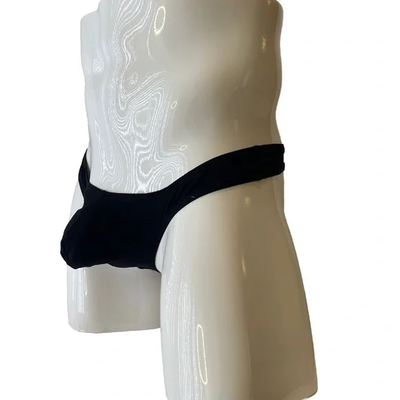 Men’s Thong G-String Black Medium New Cotton