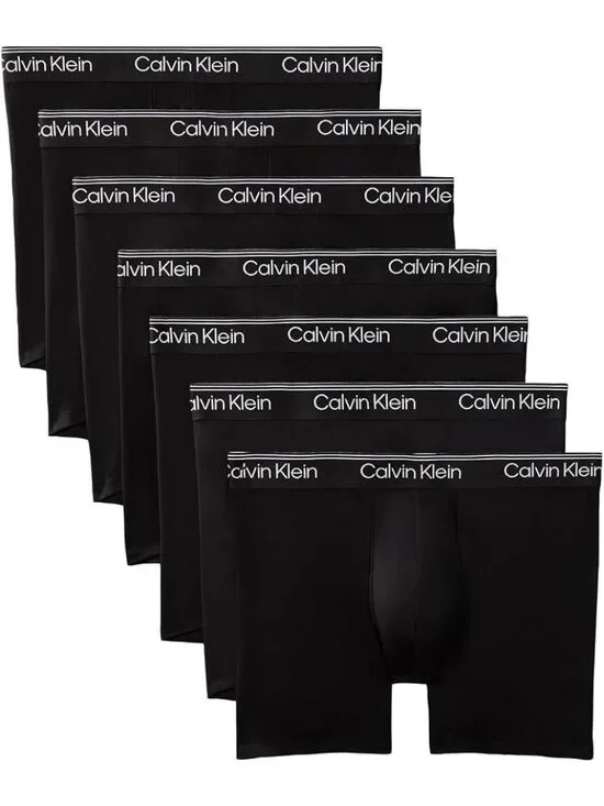 Calvin Klein CK Micro Stretch Boxer Briefs 7 Pack Black Men's Size MEDIUM