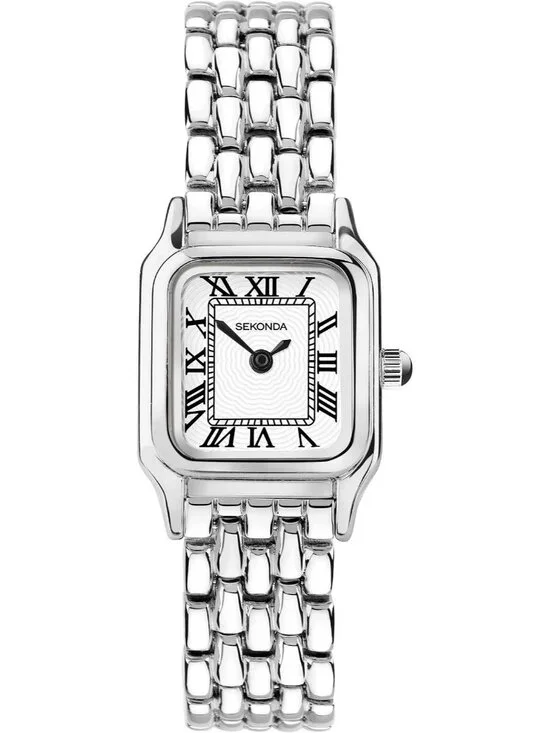 Women's All Silver 20mm Quartz Analogue Display and Alloy Strap Wrist Watches