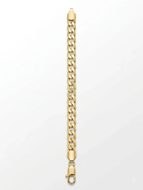 18K Gold Filled NEW Cuban Chain Bracelet Unisex Box Included