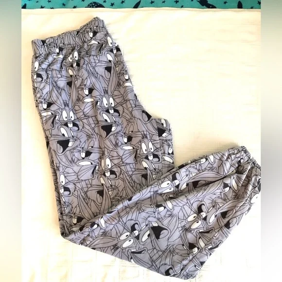 aeropostale Looney toons Gray bugs bunny PJ bottoms Men XL