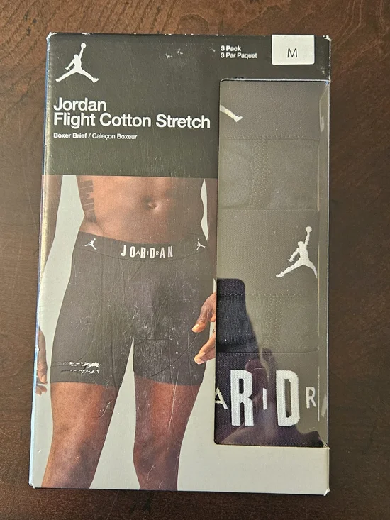 Jordan Flight Cotton Stretch Boxer Briefs - Black