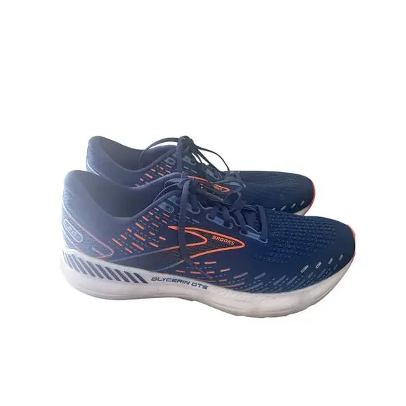 Brooks Men's Glycerin GTS 20 Running Shoes Blue Orange Size 14 D p