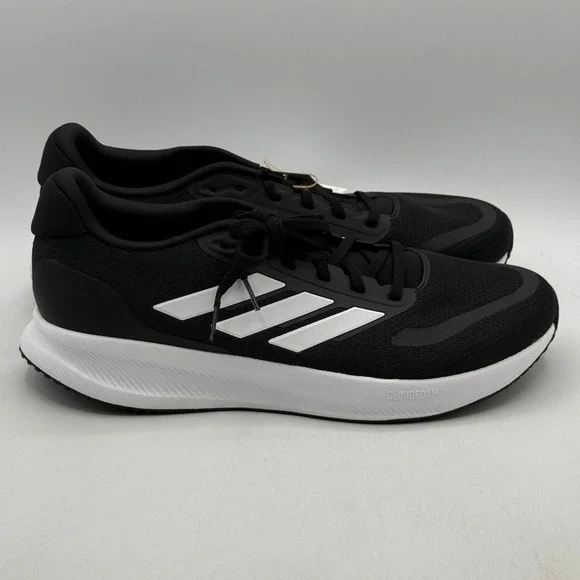 Adidas Runfalcon 5 Shoes Men Size 12 Black White Running IH7758