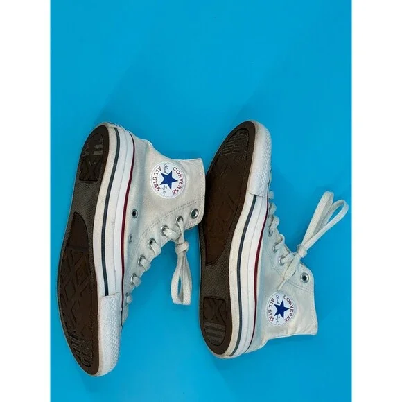 Converse Chuck Taylor All Star High Top White Canvas Sneakers Mens 4 Womens 6