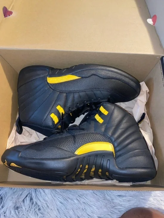 Jordan Men’s Athletic Shoes Black with Yellow Accents