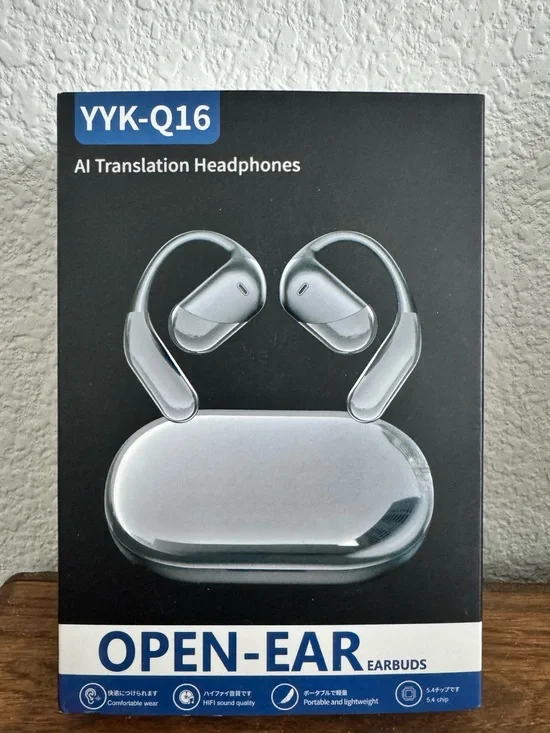 AI Translation Open-Ear Earbuds - Silver