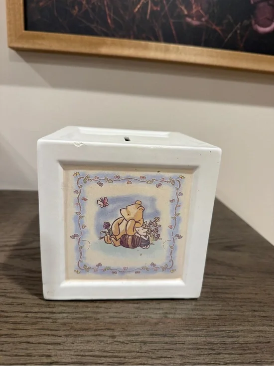 Disney Classic Winnie the Pooh & Piglet Ceramic Coin Bank – Vintage Style
