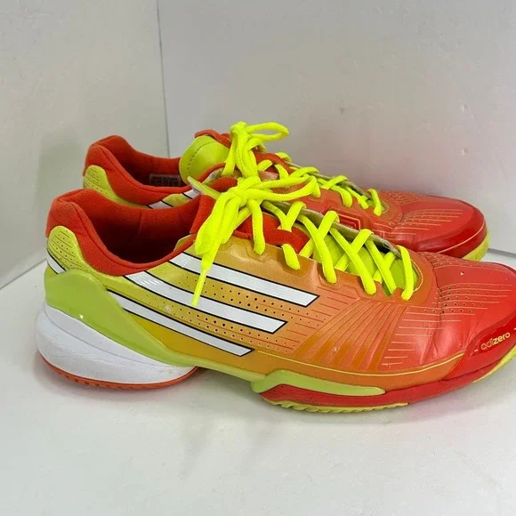 Adidas Adizero Indoor Court Shoes Neon Orange Yellow Men's 11.5 Handball VBall