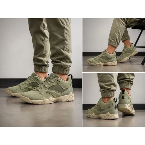 Nike‎ Air Jordan MVP 92 Medium Olive Green Khaki Black HQ3950-201 sz 10 Men's