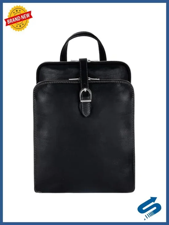 Full Grain Leather Convertible Backpack Shoulder Bag for Women