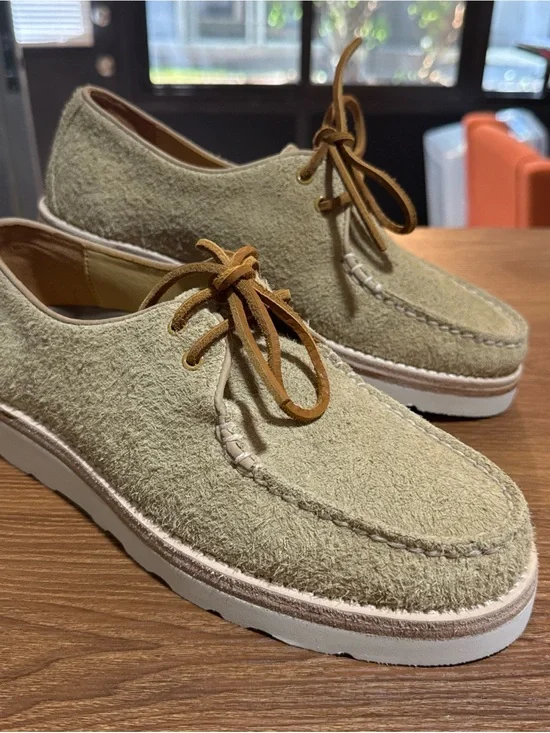 Sperry Top Sider Cloud Suede Captain's Oxford Tan Suede Shoes Men 7.5 Moc Toe