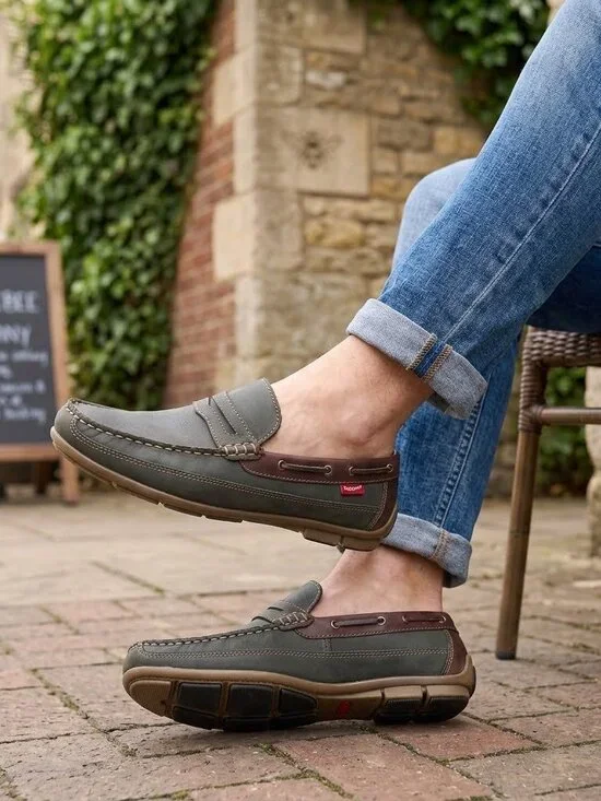 Levi's Comfort Shoes Loafer Boat Shoes Men’s Forest Green‎ Brown Size 9