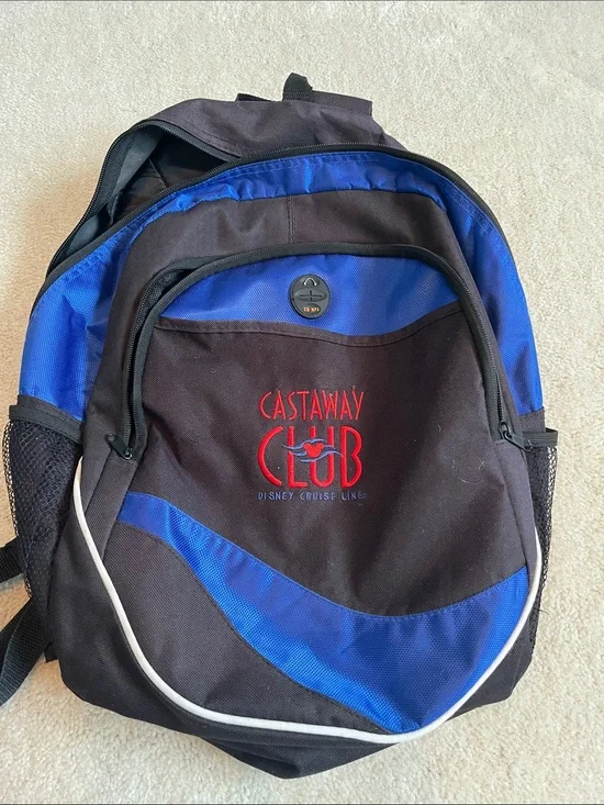 Disney Black and Blue Castaway Club Backpack. Good condition