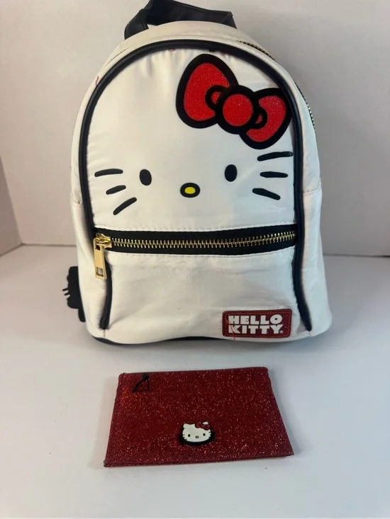 NWOT Sanrio Hello Kitty Collectible Mini Backpack Faux Leather W/ Card Holder