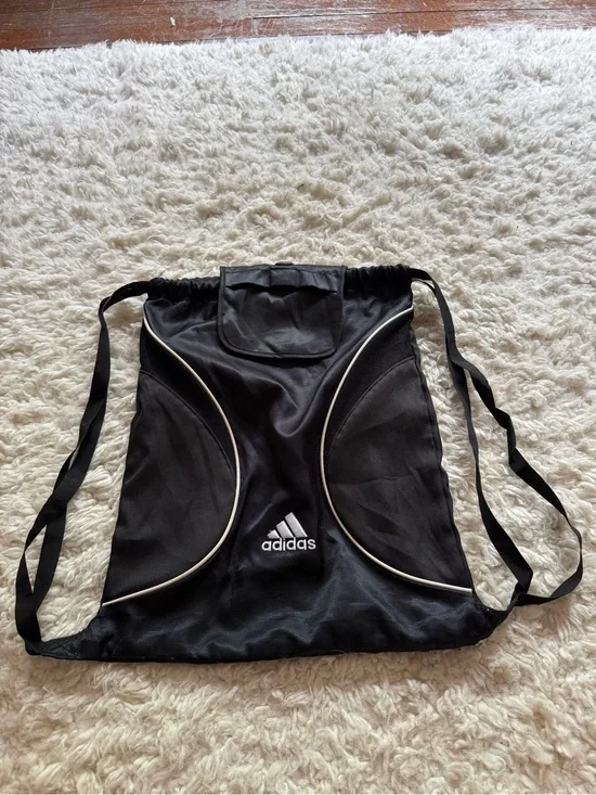 Adidas Black Drawstring Gym Bag