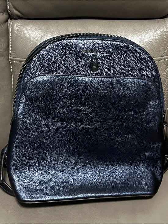 Michael Kors Navy Blue Leather Mini Backpack