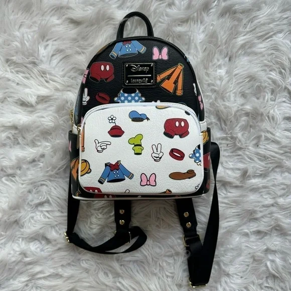 Loungefly Disney Mickey Mouse & Friends Clothes Mini Backpack 🖤