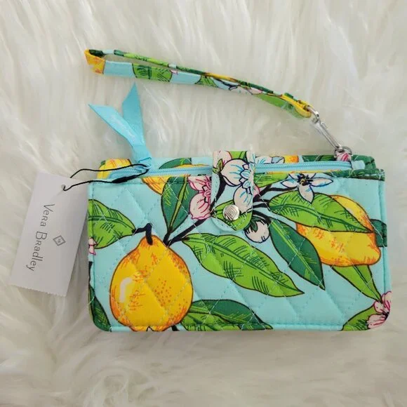 Vera Bradley Lemon RFID Smartphone Wristlet