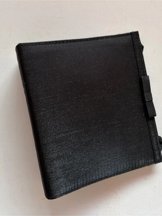 Avon Black Satin Clutch Mini Bag
