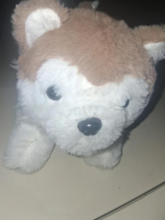 Plush Small Pet Toy - Brown and White Husky Plush