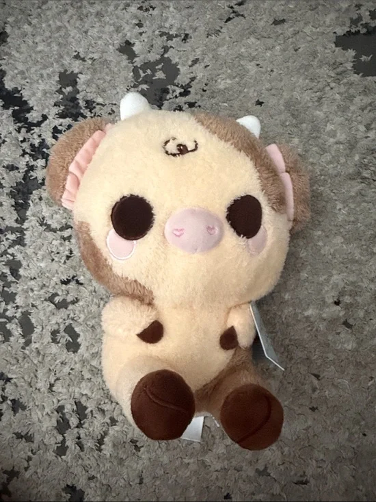 Mocha Cow Plush - Cream and Brown
