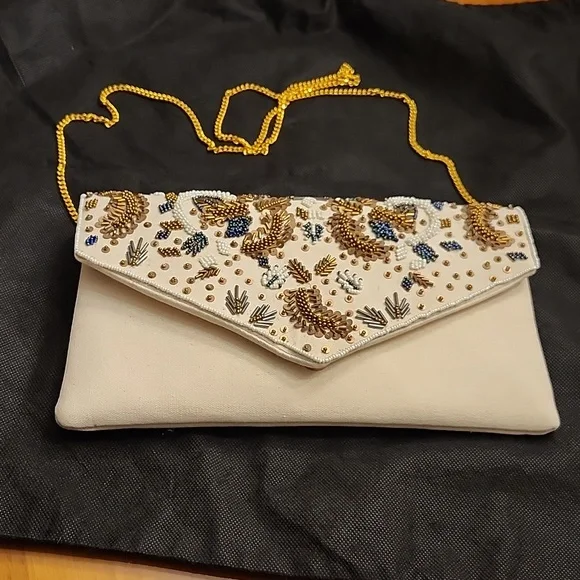 Hand Crafted (NWOT) Beaded Handbag--Crossbody/Shoulder/Clutch, $40