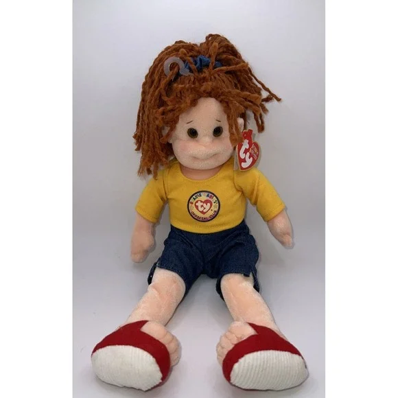 Ty Beanie Boppers Doll Cuddly Crystal Auburn Hair Flip Flops 12